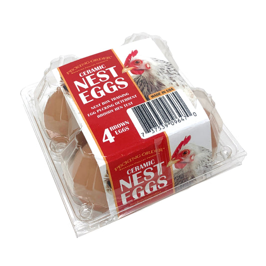 Ceramic Nest Eggs - Brown (4 Pack)