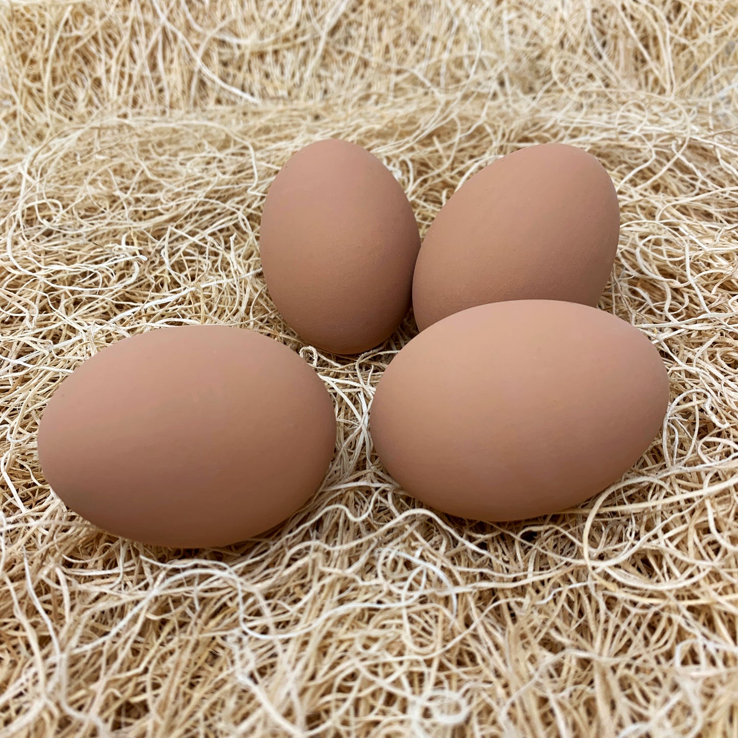 Ceramic Nest Eggs - Brown (4 Pack)