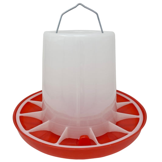 Poultry Feeder with Metal Hanger