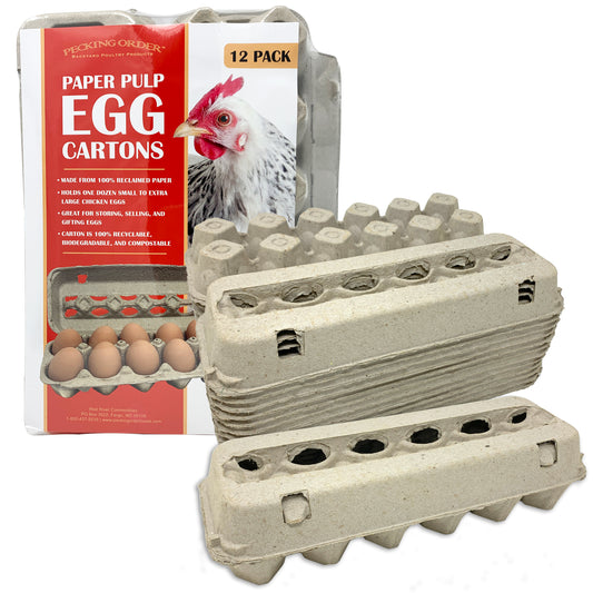 Paper Pulp Vented Egg Cartons - Natural