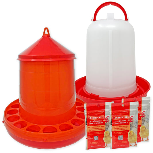 Poultry Feeder and Waterer Combo